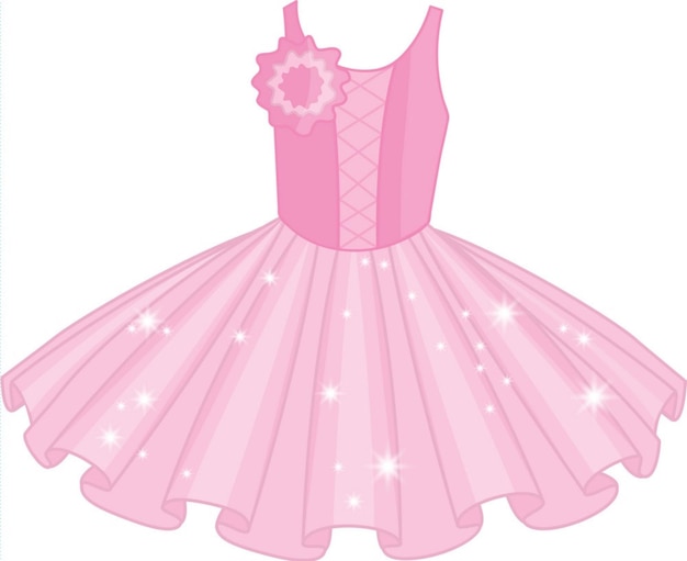 Zacht roze ballet tutu jurk vector