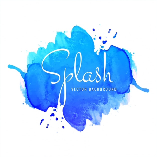 Vector zachte blauwe aquarel splash achtergrond