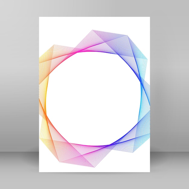 Vector zachte regenboogkleur lineaire achtergrond ontwerpelementen poligonale lijnen guilloche de beschermlaag voor bankbiljetten diploma's en certificaten sjabloon vector illustratie eps 10