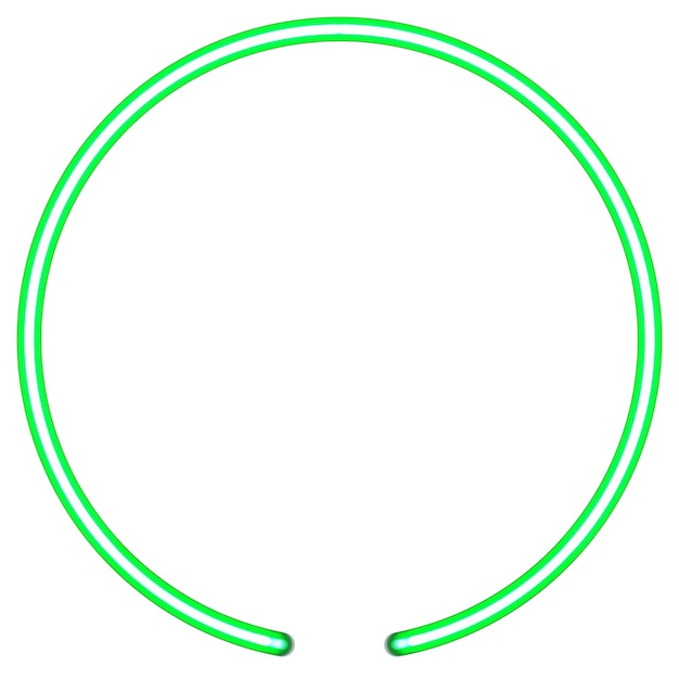 Zachtgroen neonringlicht