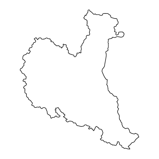 Zajecar district map administrative district of Serbia Vector illustration