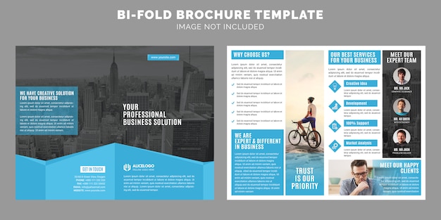 Zakelijk bi-fold brochure template