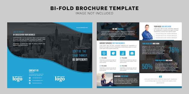 Zakelijk bi-fold brochure template