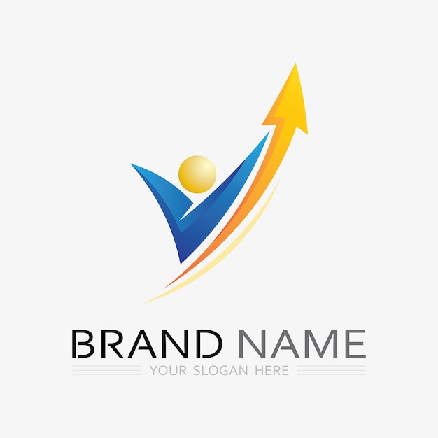 Zakelijk en financieel logo en Marketing logo Vector illustratie ontwerp