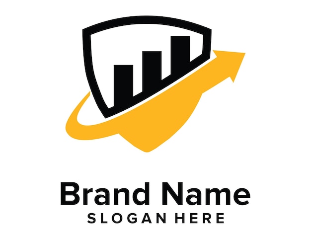 Zakelijk financieel schild Logo Vector sjabloon