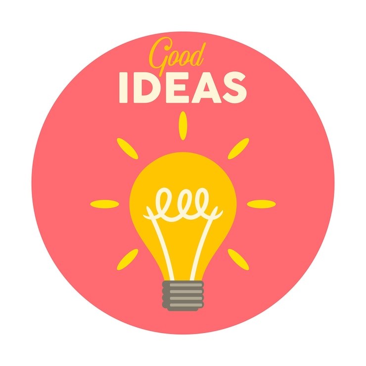 Vector zakelijk illustratieconcept cool idee met gloeilamp
