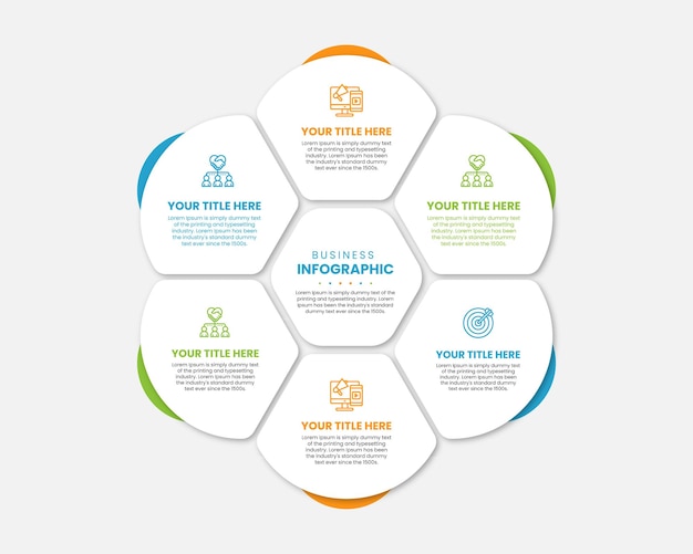 Zakelijk infographic ontwerp stroomdiagram stappen elementen