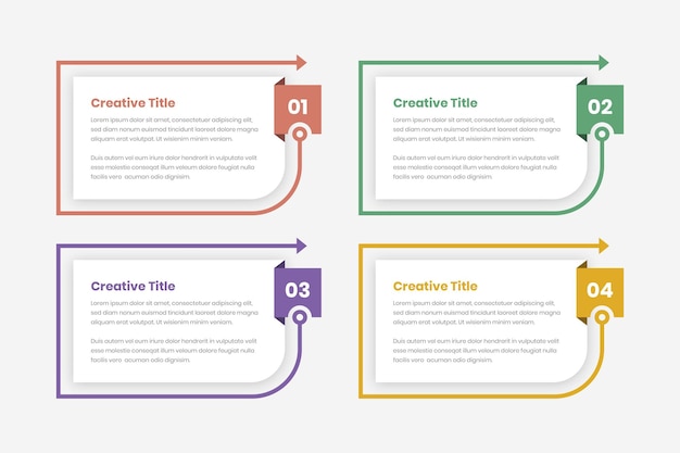 Zakelijk infographic sjabloonontwerp met abstracte pijlvorm