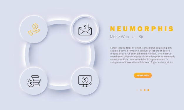 Zakelijk ingesteld pictogram Cursor doelgroep gegevensanalyse gericht op doel targetologist bereiken prestatie mail Bedrijfsconcept Glassmorphism-stijl Vector lijnpictogram voor reclame