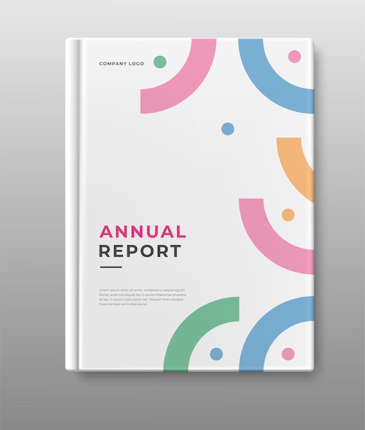 zakelijk jaarverslag omslagboek geometrisch ontwerp