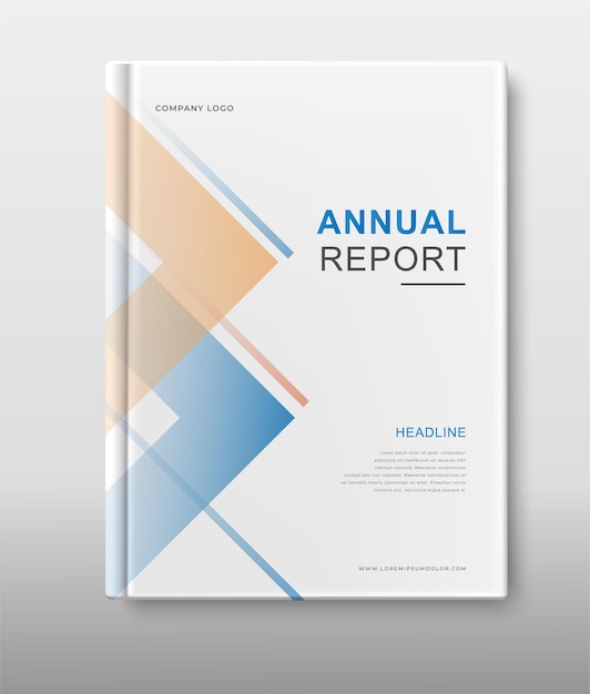 Vector zakelijk jaarverslag omslagontwerp