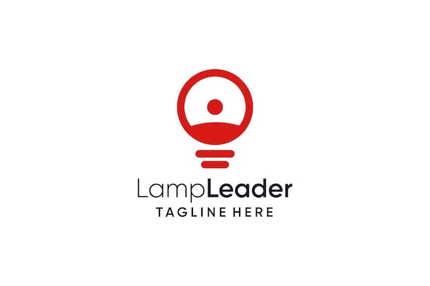 Zakelijk leider logo met lamp concept vector ontwerp illustratie