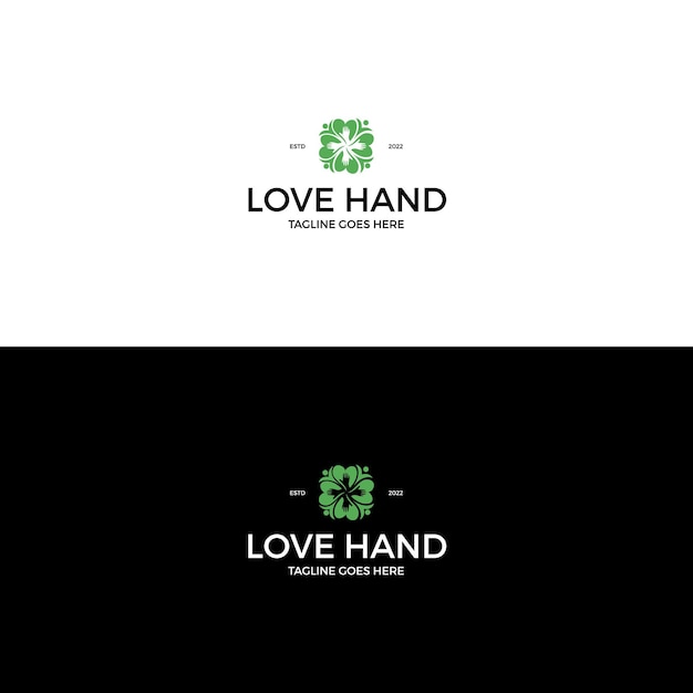 Zakelijk met hand en liefde logo-ontwerp