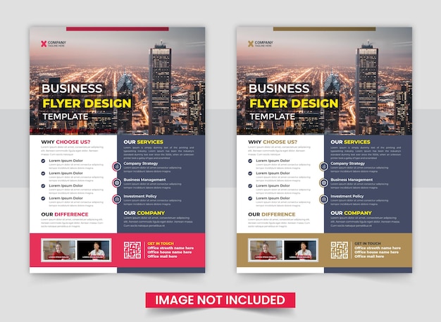 Zakelijk multifunctioneel flyerontwerp en ontwerp van de omslagpagina van een brochure