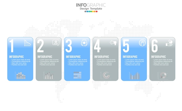 Zakelijk tijdlijn infographic grafieksjabloonontwerp