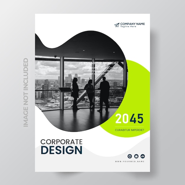 Vector zakelijke boekomslag corporate flyer ontwerpsjabloon