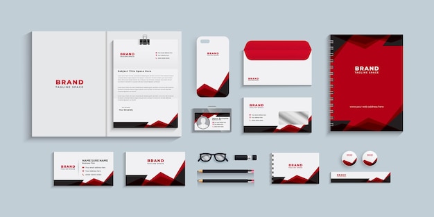 Zakelijke briefpapier set met kantoor branding sjabloonontwerp