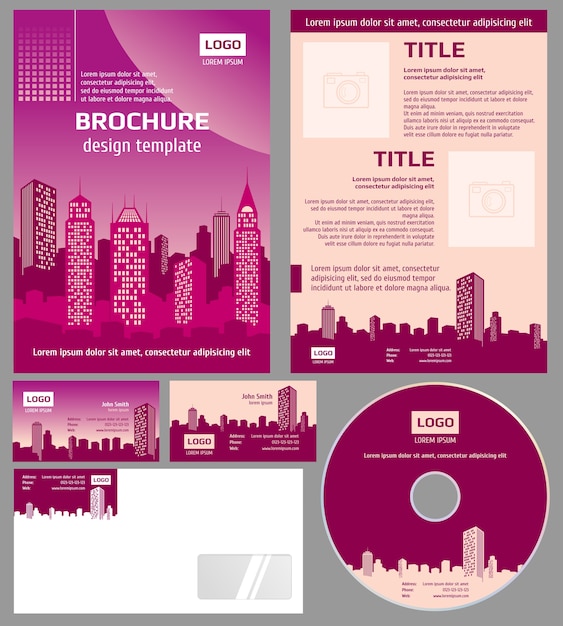 Zakelijke brochure architectuur vector ontwerpsjabloon