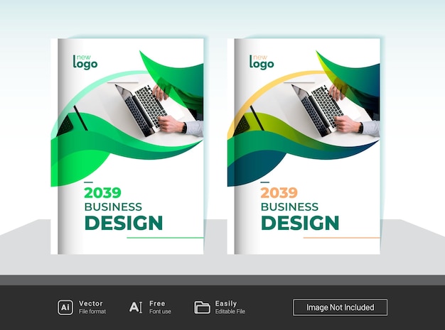 Vector zakelijke brochure cover ontwerpsjabloon kleurrijke moderne lay-out