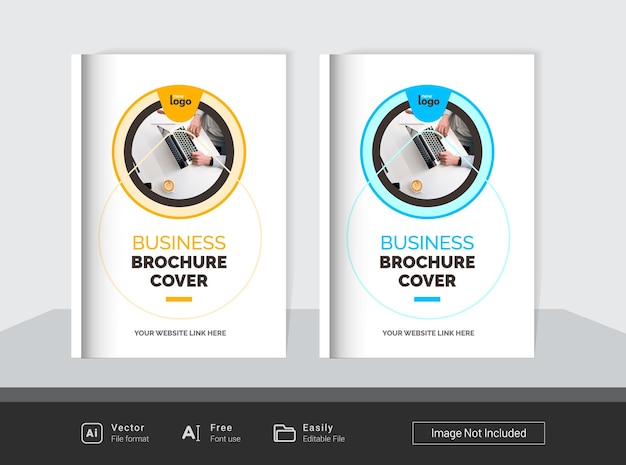 Zakelijke brochure cover ontwerpsjabloon kleurrijke moderne lay-out