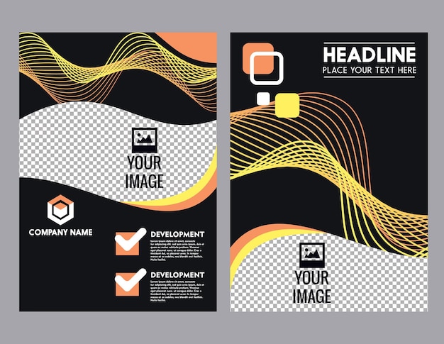 Zakelijke brochure folder ontwerp, vectorillustratie