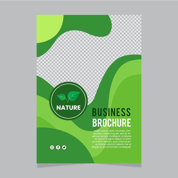Vector zakelijke brochure natuur groen abstract