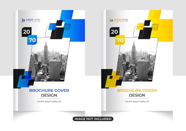 Zakelijke brochure omslag ontwerp sjabloon set Vector