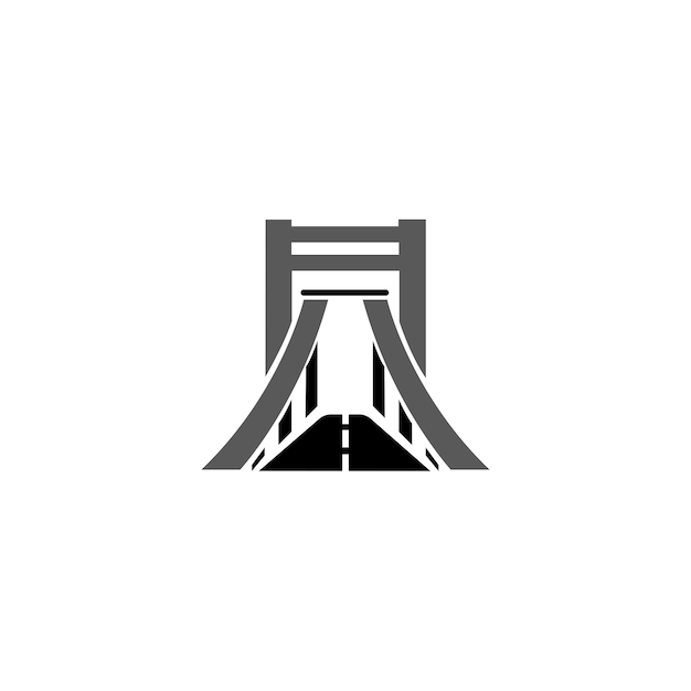 Zakelijke brug logo ontwerp vector