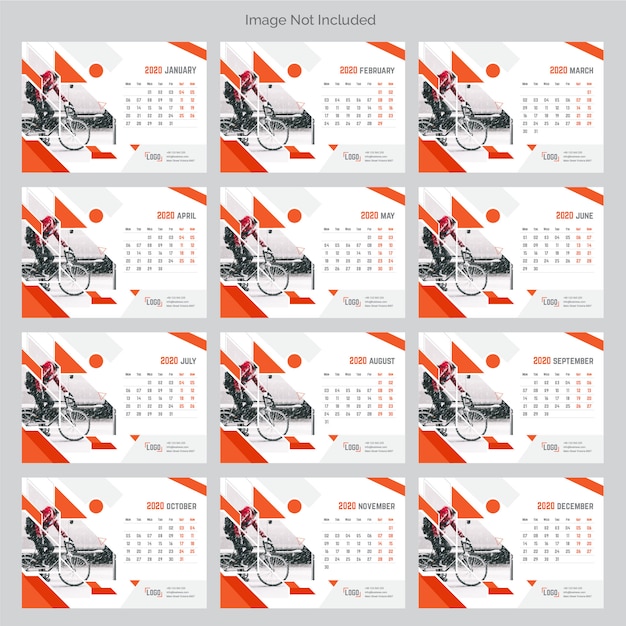 Zakelijke bureaukalender 2020