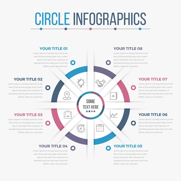 Zakelijke cirkel infographics