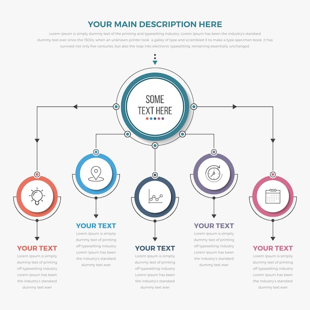 Zakelijke cirkel infographics