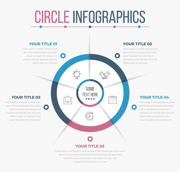 Zakelijke cirkel infographics