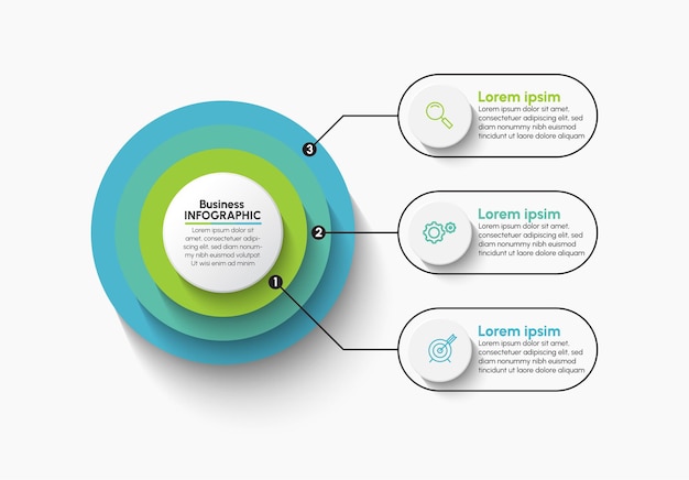 Zakelijke cirkel tijdlijn infographic pictogrammen ontworpen voor abstracte achtergrond sjabloon