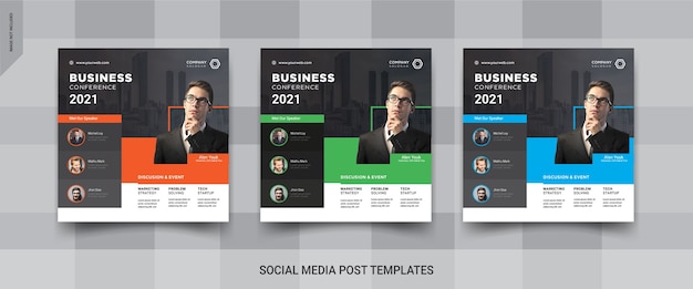 Zakelijke conferentie Instagram banner sociale media post sjabloon