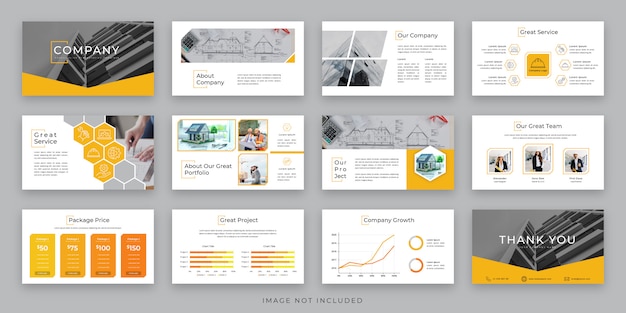 Zakelijke constructie presentatie lay-outontwerp met Infographic