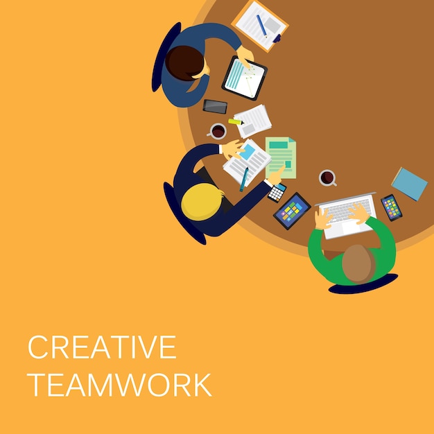 Zakelijke creatieve teamwork