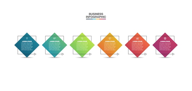 Zakelijke data visualisatie tijdlijn infographic sjabloon