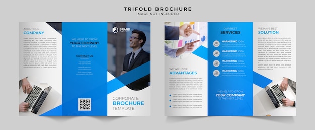 Zakelijke driebladige Brochure sjabloon