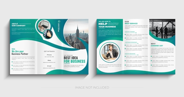 Zakelijke driebladige brochure template