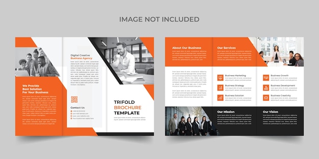 Zakelijke driebladige brochure template