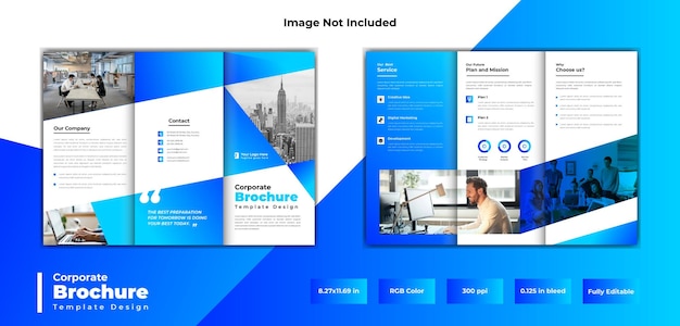 Zakelijke drievoudige brochure sjabloon