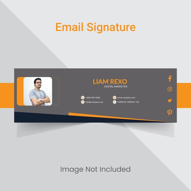 Zakelijke e-mail handtekening vector banner