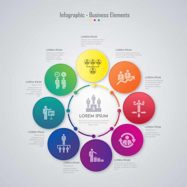 zakelijke elementen infographic