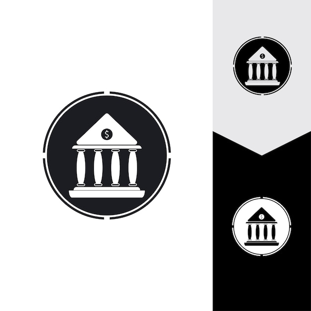 Zakelijke en financiële pictogram bank vectorillustratie