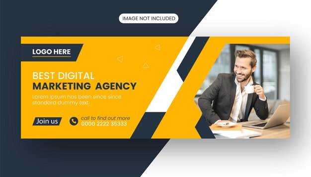 Zakelijke en unieke digitale zakelijke marketingpromotie Facebook-omslagfoto-ontwerp 2022