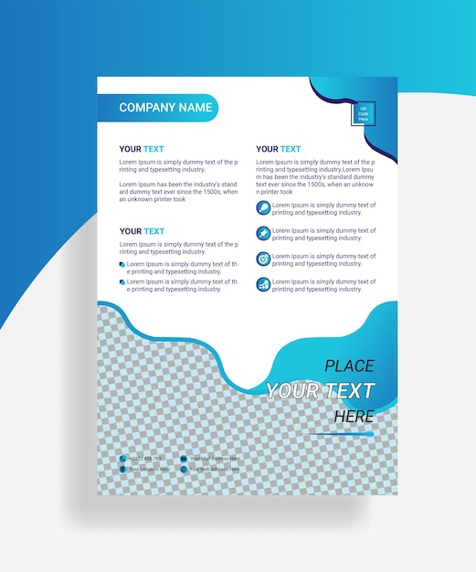Zakelijke flyer-indeling Modern flyer-sjabloonontwerp voor het bedrijfsleven
