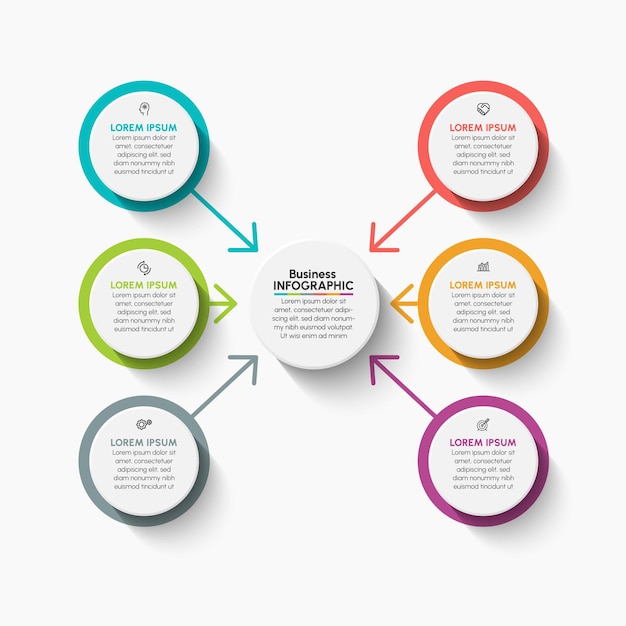 Vector zakelijke gegevens visualisatie tijdlijn infographic pictogrammen ontworpen voor abstracte achtergrond sjabloon