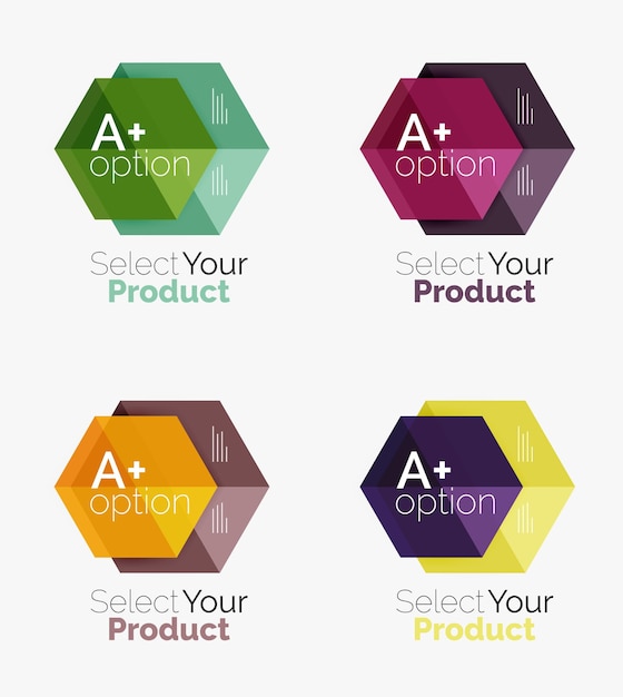 Zakelijke geometrische lay-outs met optietekst