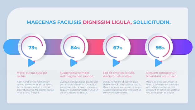 Zakelijke Infographic cirkeldiagram sjabloon