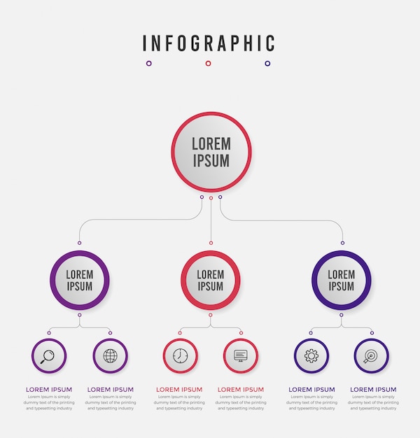 Zakelijke infographic element met opties, stappen